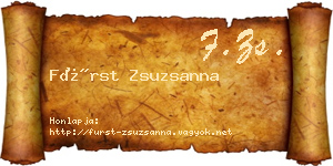 Fürst Zsuzsanna névjegykártya