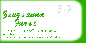 zsuzsanna furst business card